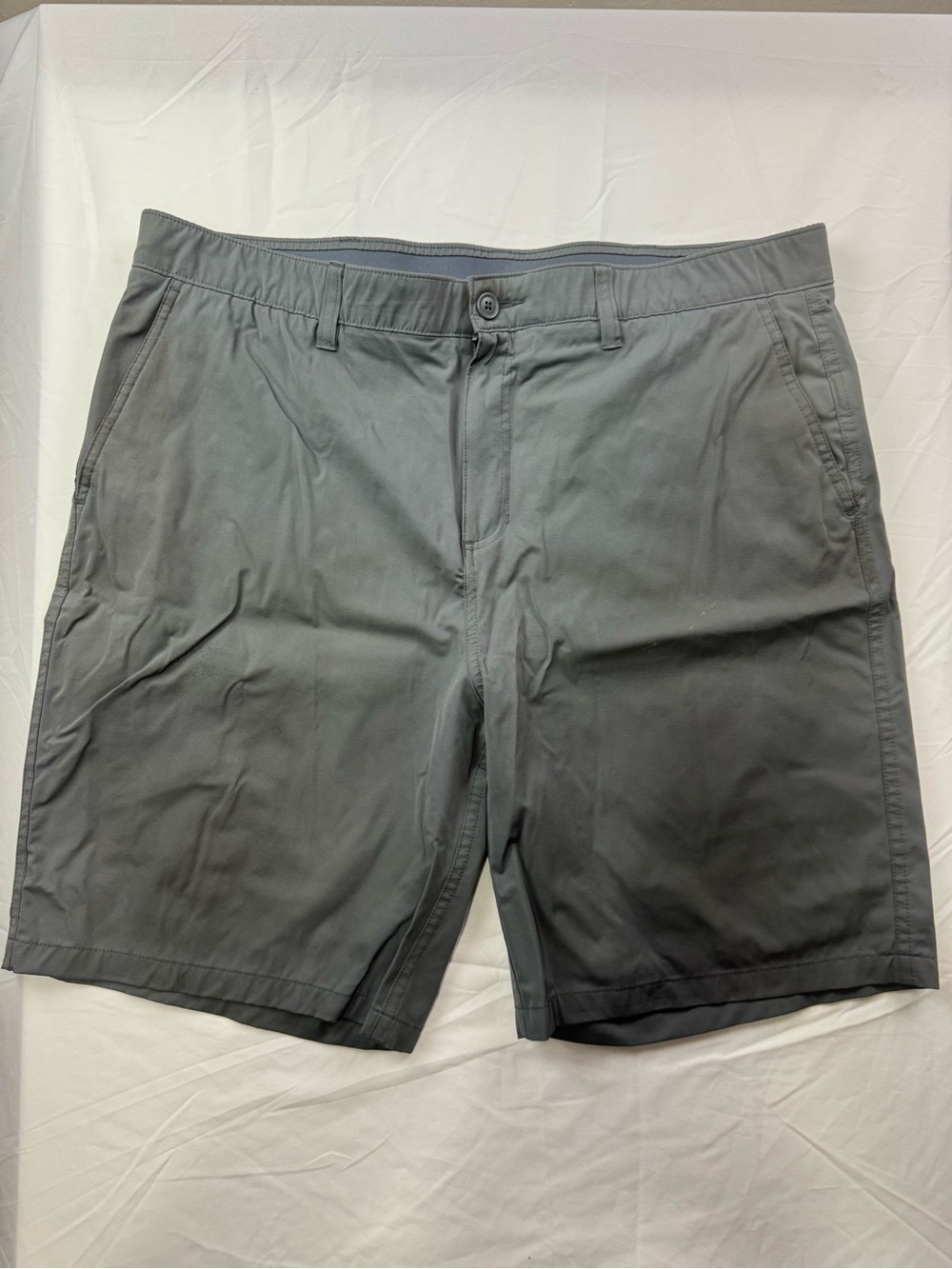 Men's Flat Front Grey Performance Shorts